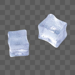 两颗冰块冰块特写高清图片