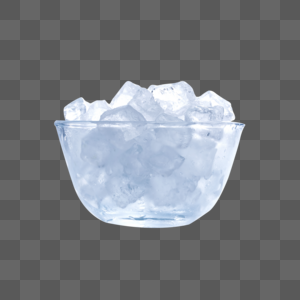 一碗冰块图片