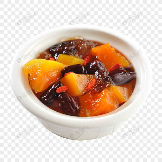 桃胶红枣炖木瓜美食图片