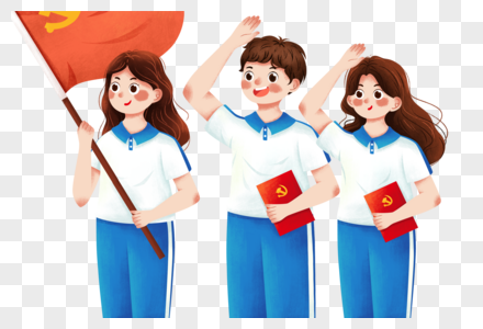 71香港回归敬礼的学生素材