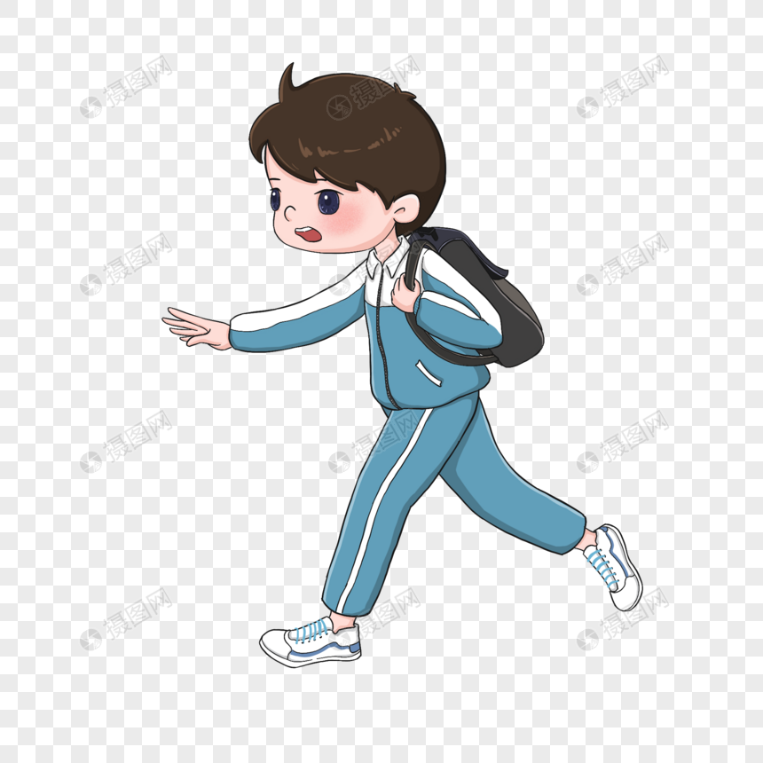 赶路的学生