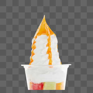 菠萝味圣代水果冰淇淋图片