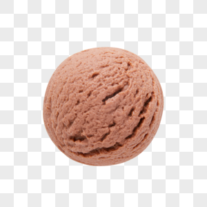夏日咖啡口味冰淇淋球高清图片