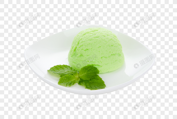 哈密瓜口味冰淇淋球图片