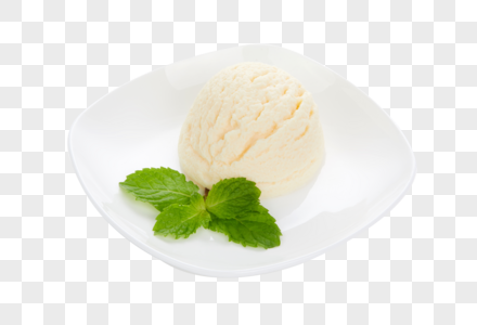 香草味冰淇淋球高清图片