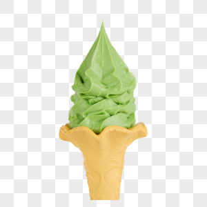 哈密瓜味奶油冰淇淋甜筒  摄图网享独家版权，商用有保障 最大尺寸：4480 × 6720图片