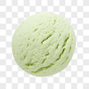 抹茶口味冰淇淋球图片