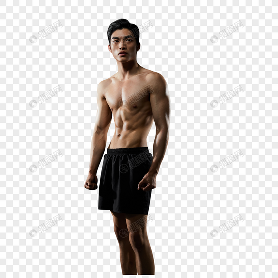 健身男性肌肉展示形象图片