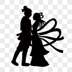 拥抱剪影图片
