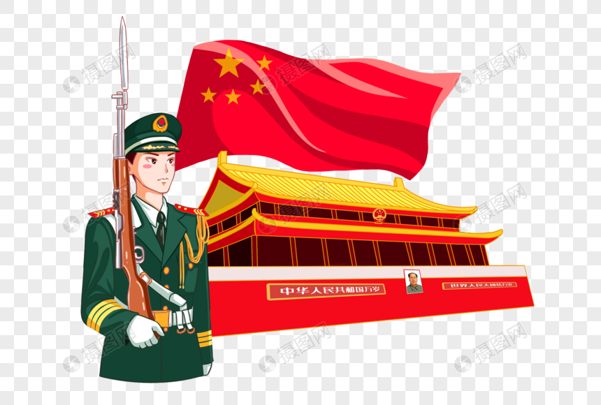 天安门前的士兵图片