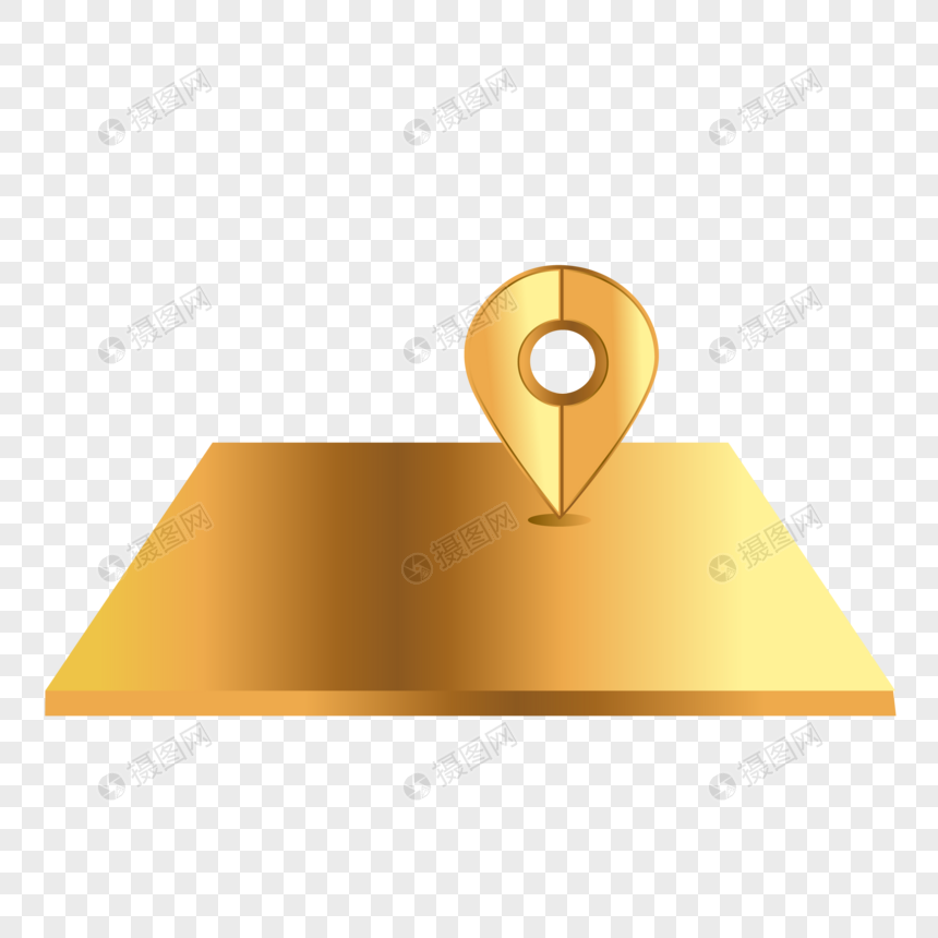 金色地标地图