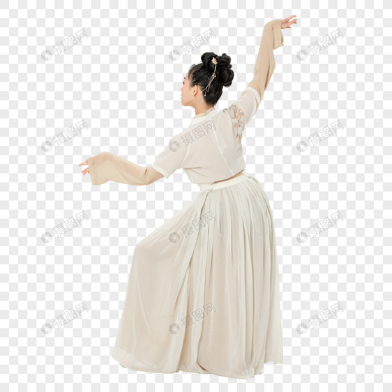 汉服古风美女跳古典舞图片