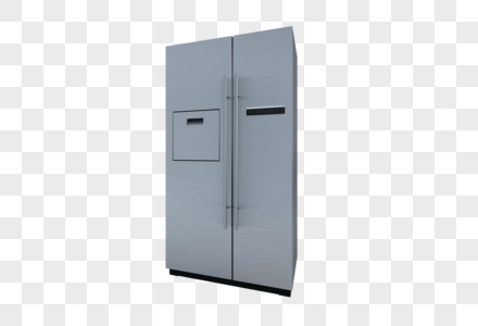 灰色电冰箱图片