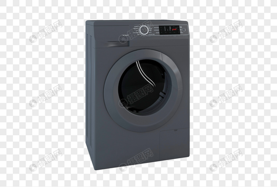 黑色滚筒洗衣机图片
