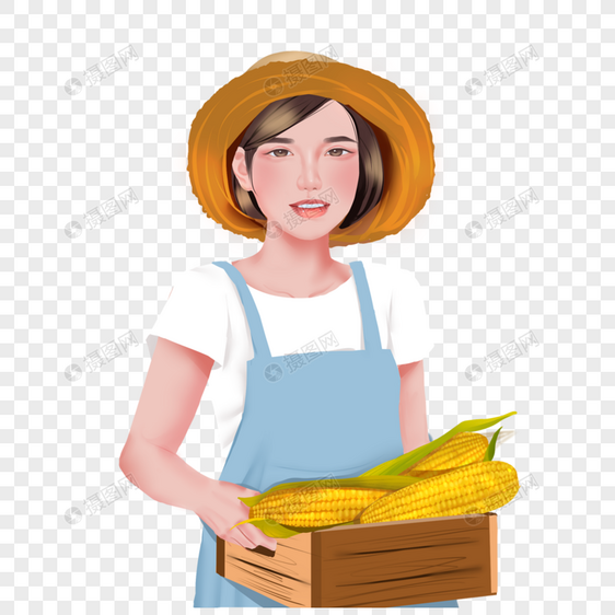 丰收节的农民女性图片