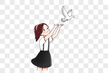 放飞和平鸽的女孩高清图片放飞鸽子高清图片放飞和平鸽高清图片放飞