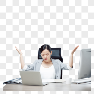 白领商务女性职场工作压力图片