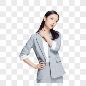 商务女性白领肩膀疼痛高清图片