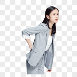 白领商务女性腰酸背痛图片