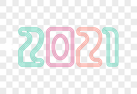 高端时尚2021数字字体设计图片