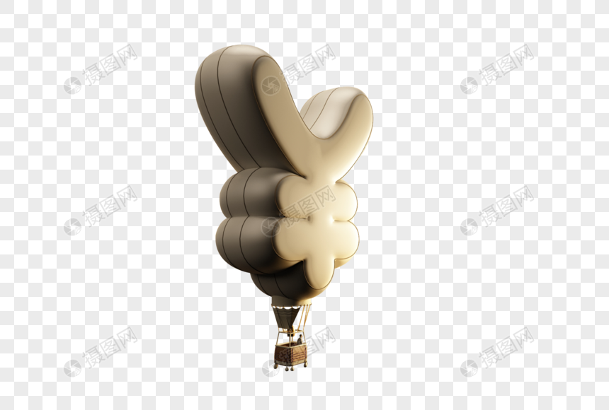 热气球人民币图片