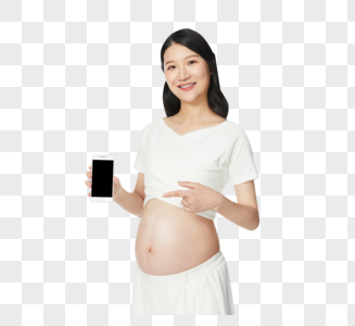 年轻孕妇玩接电话图片