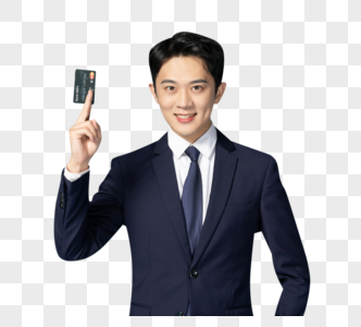 商务男性信用卡展示图片