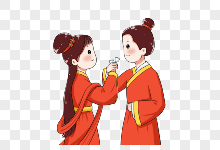 古装情侣成婚喝交杯酒图片