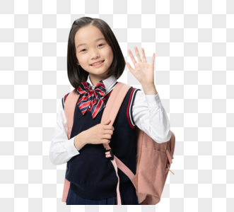 小学生打招呼图片