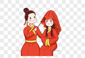 古风情侣掀盖头婚礼高清图片素材