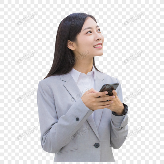 商务女性玩手机图片