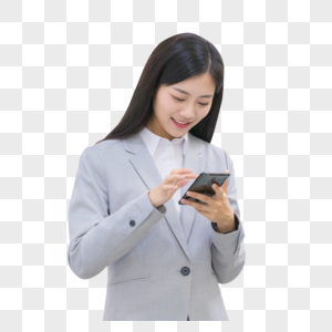 商务女性玩手机图片