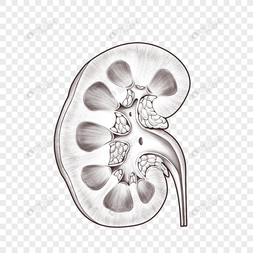 腹部器官肾部图片