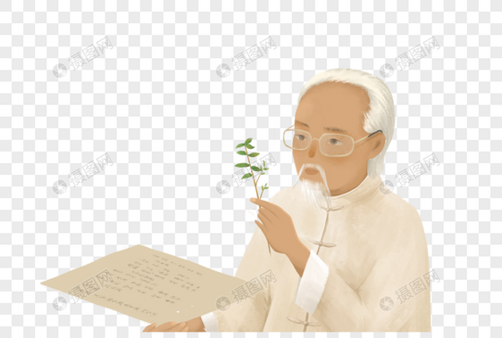 老中医看药材图片