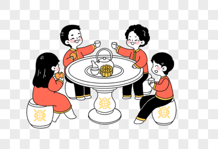 中秋佳节家人团圆图片