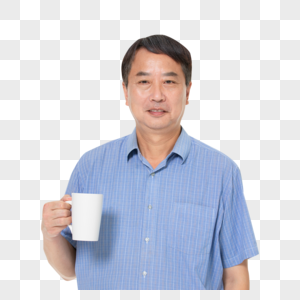 中年男人喝茶图片