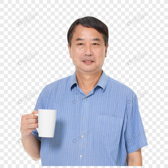 中年男人喝茶图片