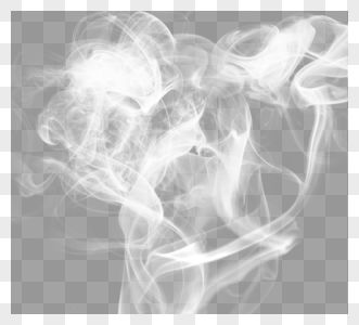 白烟漂浮元素图片