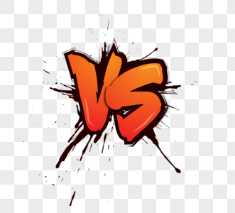 vs背景元素  |红色蓝色vs金属字体元素  |创意与金属字体元素