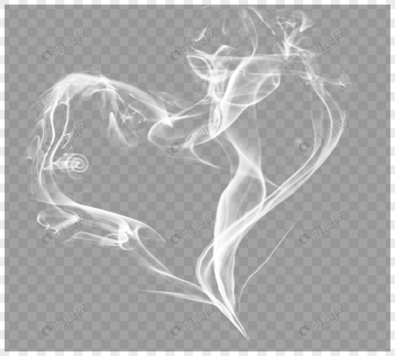 白色抽象烟雾元素图片