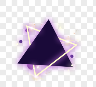 紫色霓虹灯创意几何图片