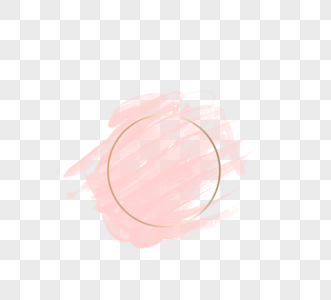 粉色水彩圆形边框高清图片