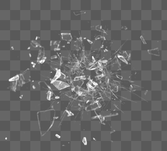 最小碎玻璃碎片飞溅元素高清图片