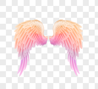 彩色天使翅膀羽翼图片