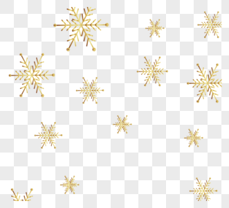 金色冬季雪景装饰图片