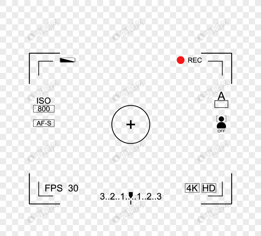 摄像头录制边框图片