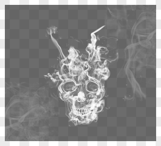 骨架白骨形烟元素高清图片
