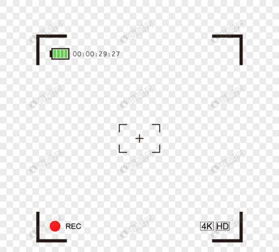 摄像头录制界面边框图片