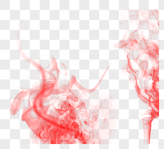 红烟效果元素图片