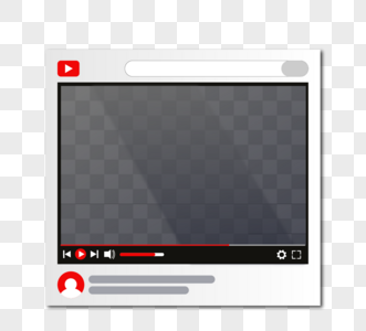 平面样式youtube视频栏图片